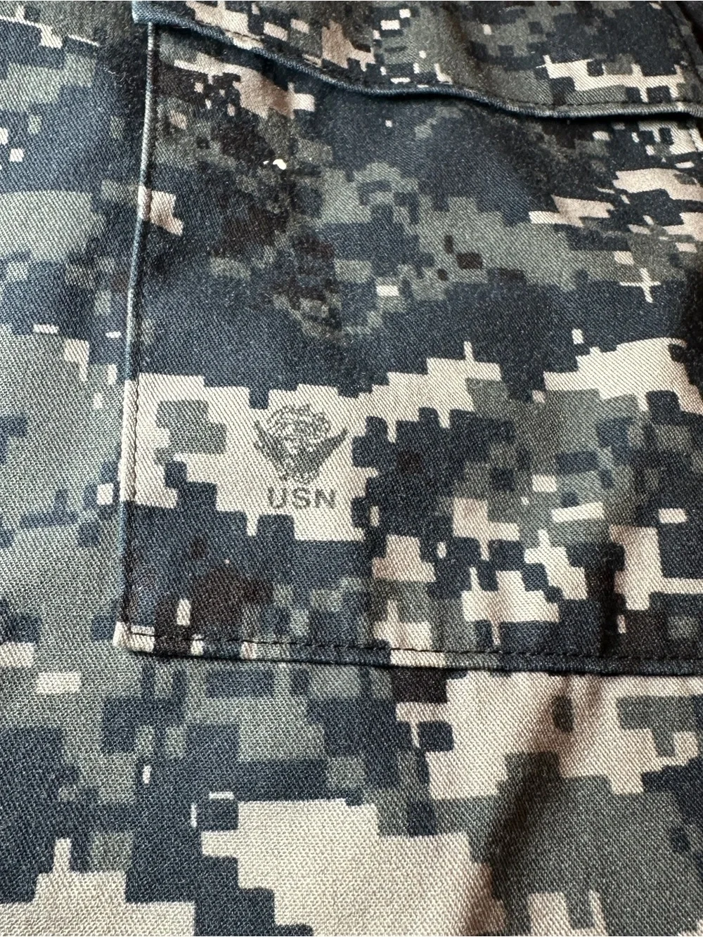 Vintage US NAVY NWU Blue Digital Camo Blouse - Picture 5 of 6